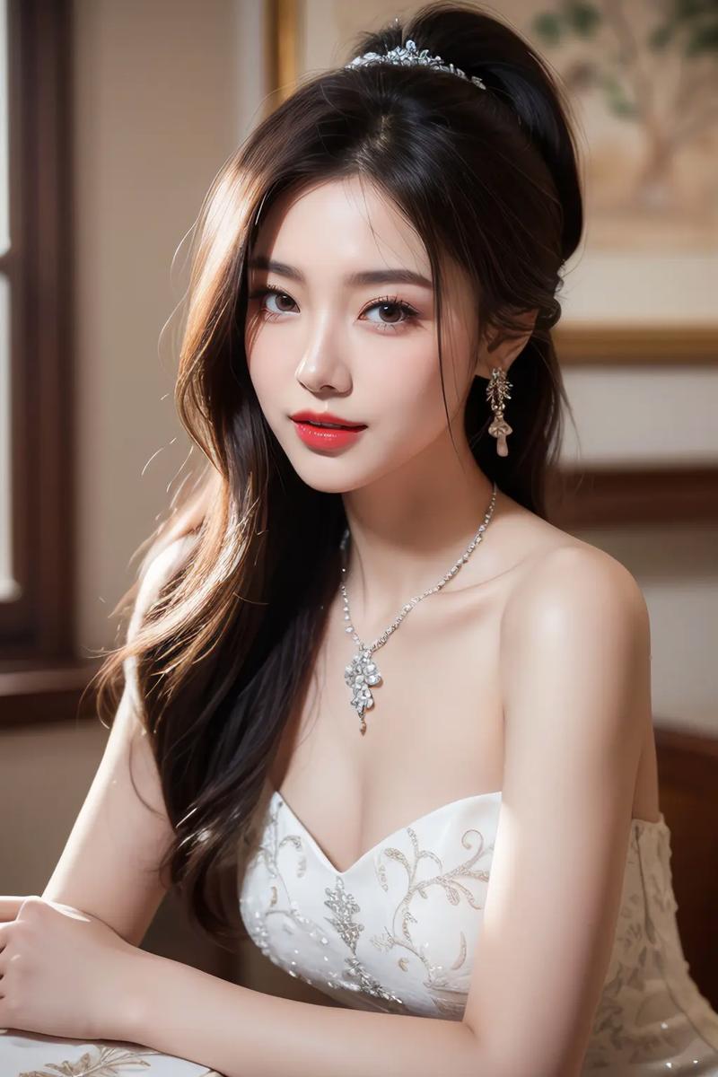 黑色双开叉真丝旗袍头像不露头(图1)