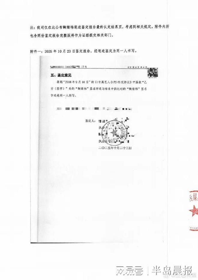 鞠婧祎方回怼：丝芭所晒笔迹鉴定报告不应采信(图3)