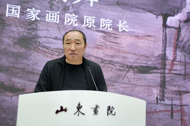 星空体育网站：现场云山问道——李岗中国画作品展在山东画院启幕(图4)